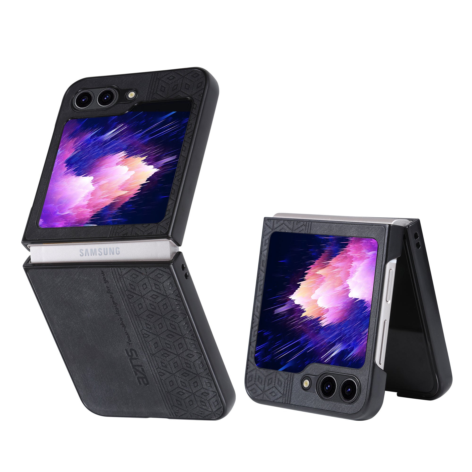 AZNS For Samsung Galaxy Z Flip6 5G Case PU Leather Coated PC Hard Phone Cover AZNS For Samsung Galaxy Z Flip6 5G Case PU Leather Coated PC Hard Phone Cover